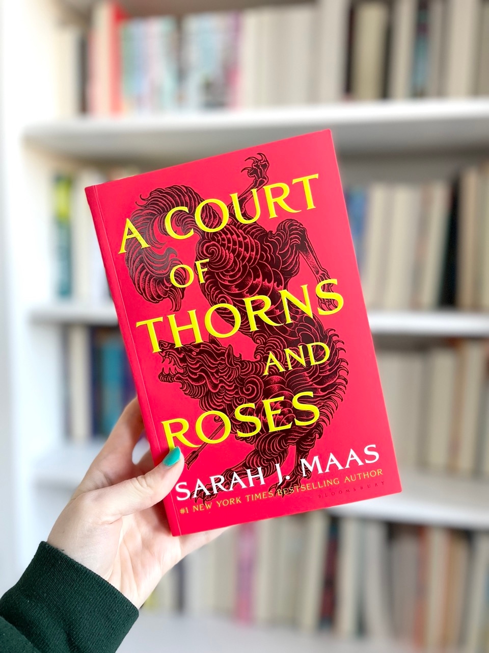 Front cover of the fantasy novel A Court of Thorns and Roses by Sarah J Mas