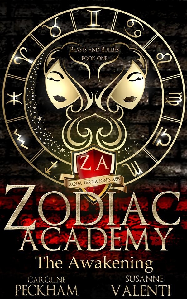 front cover of zodiac academy the awakening