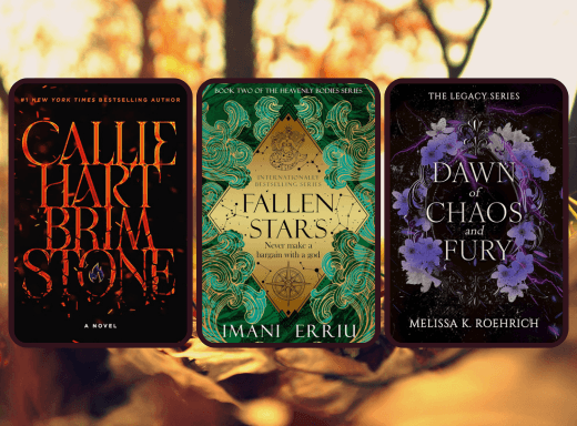 cover image for a blog post featuring new romantasy releases in november 2025