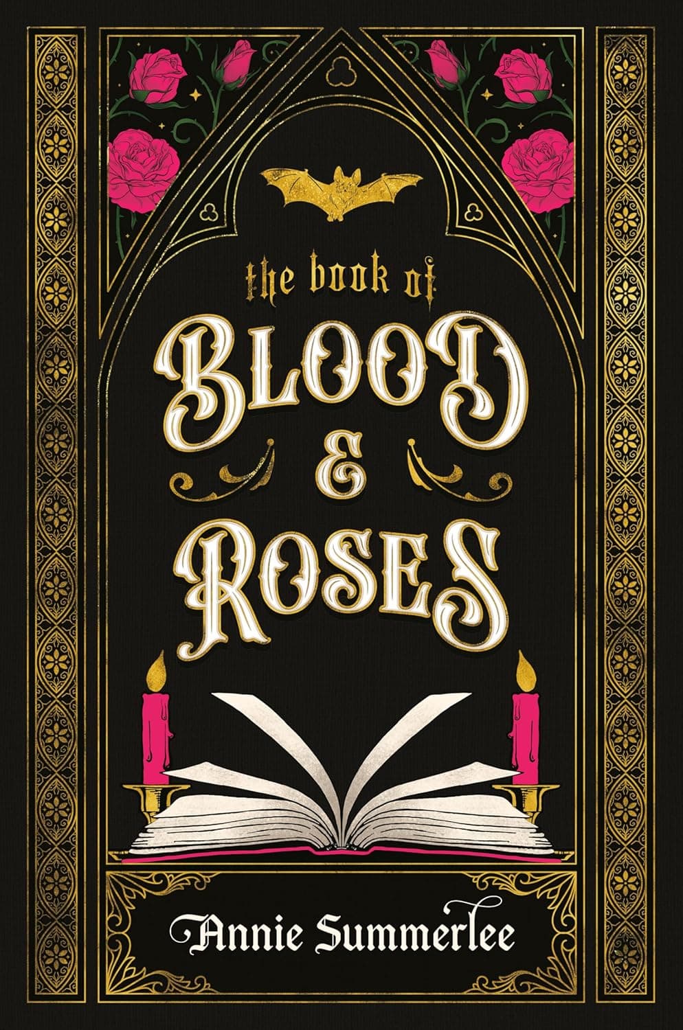 front cover of the book of blood and roses