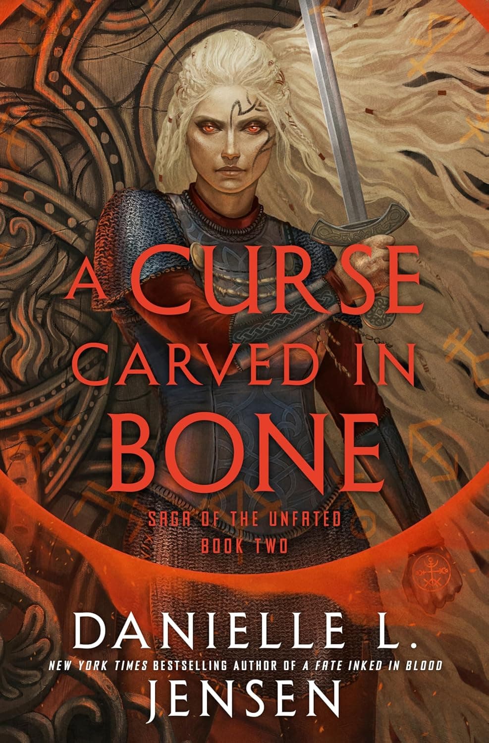 front cover of a curse carved in bone