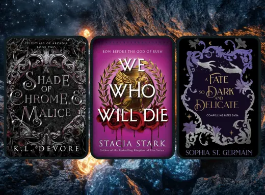 cover image for a blog post on new romantasy releases in december 2025