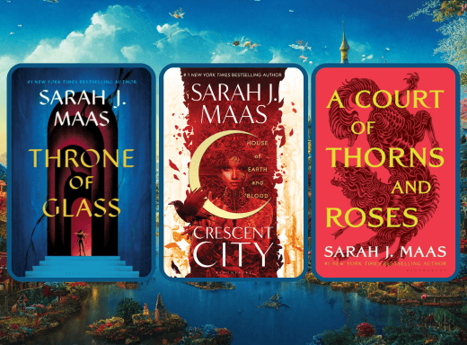 front covers of all of sarah j maas' books